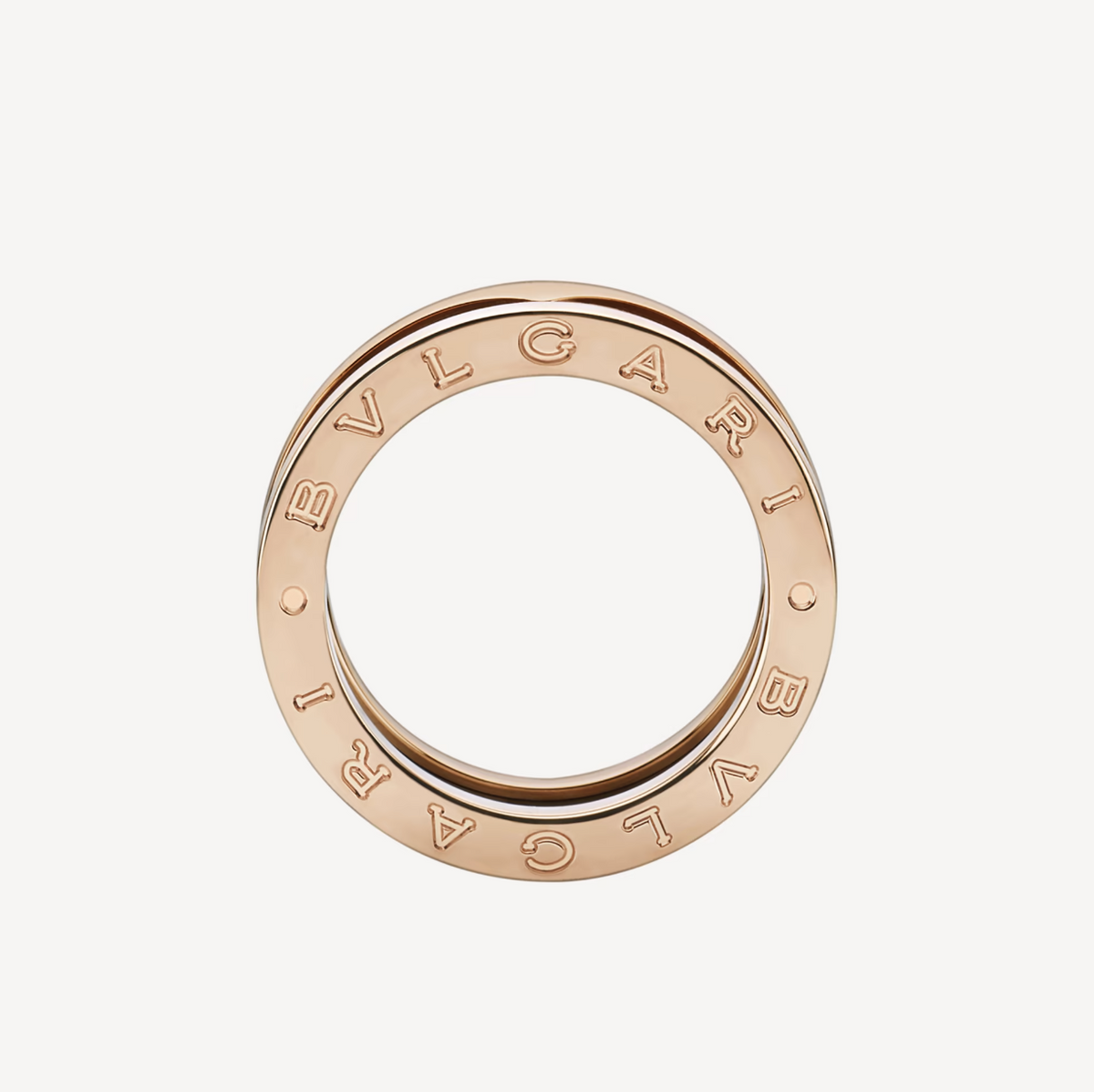 [⭐Reverie Jewels]ZERO 1 TWO-BAND LOOPS AND BLACK CERAMIC PINK GOLD RING