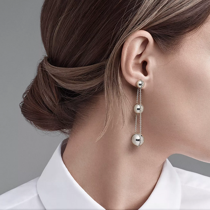 [Reverie Jewels]TRIPLE DROP SILVER EARRINGS