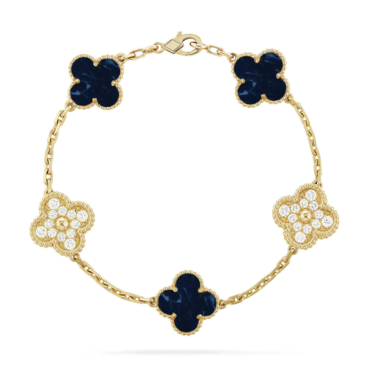 [⭐Reverie Jewels]CLOVER 5 MOTIF PIETERSITE BRACELET COLLECTION