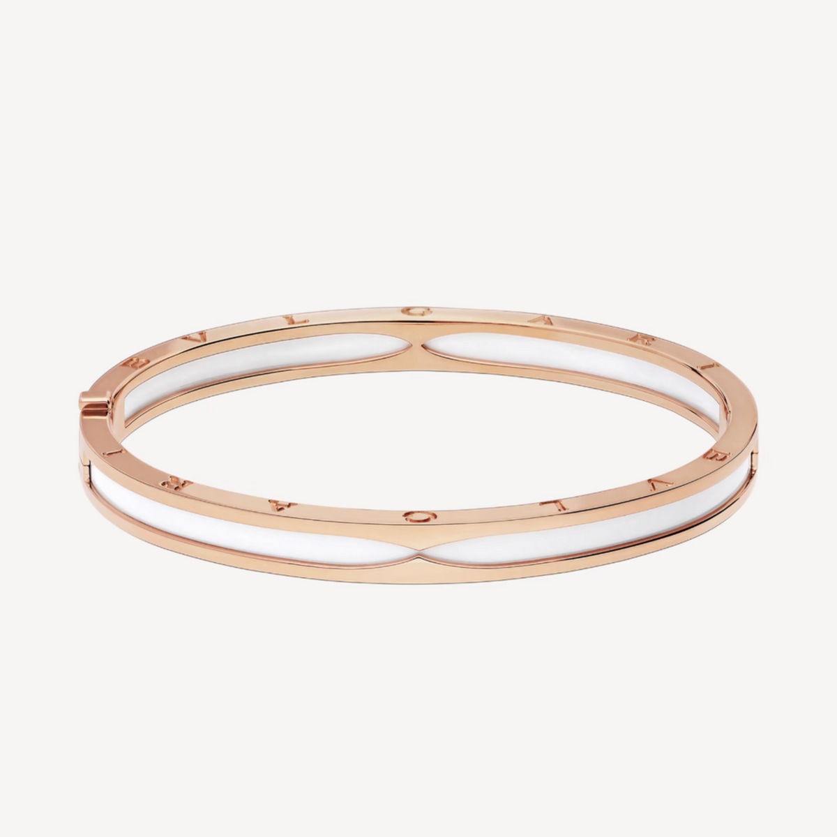 [⭐Reverie Jewels]ZERO 1 PINK GOLD WITH WHITE CERAMIC BRACELET