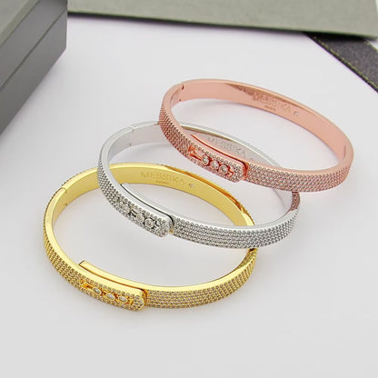 [⭐Reverie Jewels]Move Noa Full Pavé Diamond Bangle Bracelet