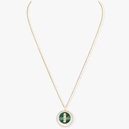 [⭐Reverie Jewels]Demo MOVE 3 DIAMOND MALACHITE GOLD DIAMOND NECKLACE