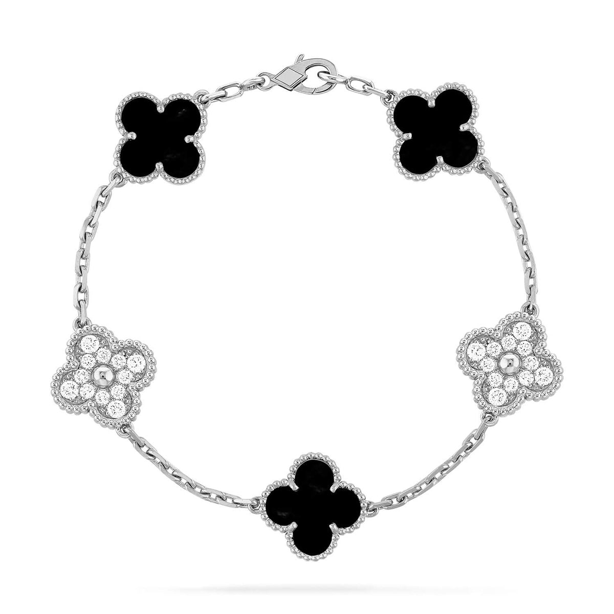 [⭐Reverie Jewels] CLOVER 5 MOTIF ONYXS BRACELET COLLECTION