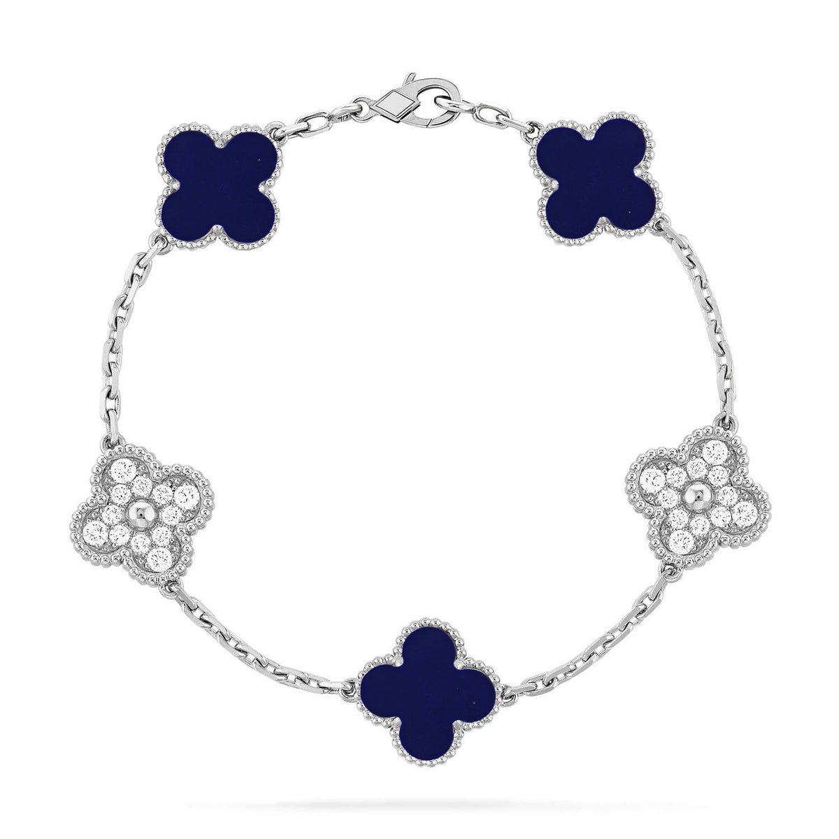[⭐Reverie Jewels]CLOVER 5 MOTIF LAPIS LAZULI BRACELET COLLECTION