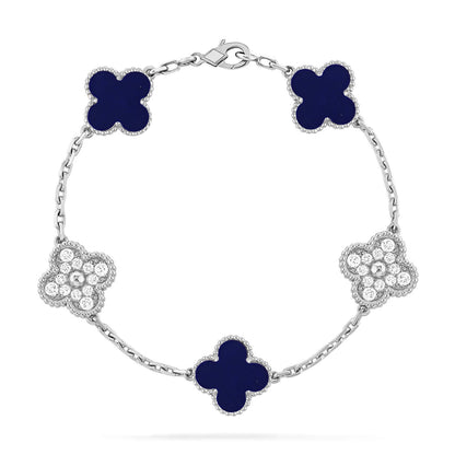 [⭐Reverie Jewels]CLOVER 5 MOTIF LAPIS LAZULI BRACELET COLLECTION