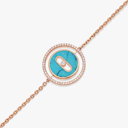 [⭐Reverie Jewels]Demo MOVE TURQUOISE PINK GOLD DIAMOND BRACELET