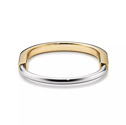 [Reverie Jewels]LOCK BRACELET YELLOW AND WHITE GOLD