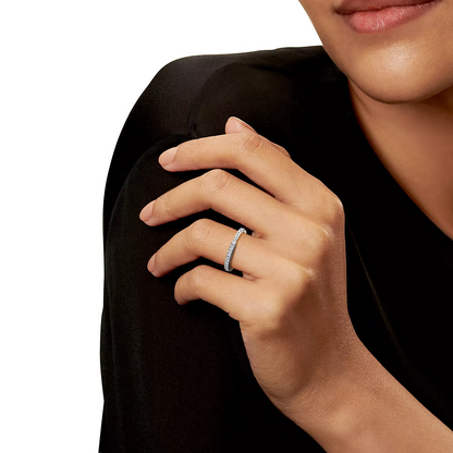 [Reverie Jewels]LOCK RING SILVER DIAMOND PAVED