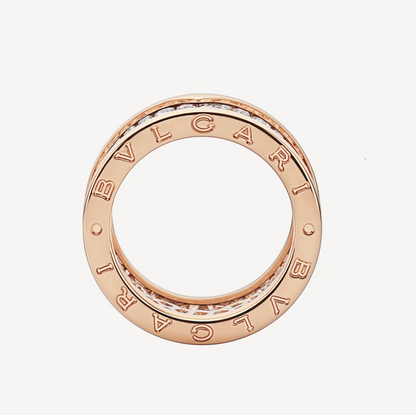 [⭐Reverie Jewels]ZERO 1 WITH PAVED DIAMONDS ON THE SPIRAL RING