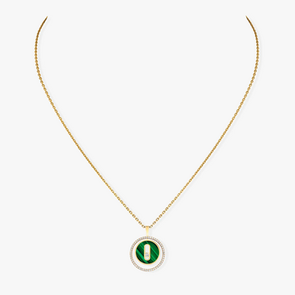 [⭐Reverie Jewels]Demo MOVE 1 DIAMOND MALACHITE GOLD DIAMOND NECKLACE