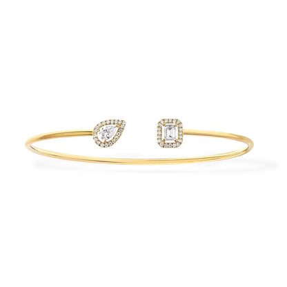 [⭐Reverie Jewels]JONC FLEX MY TWIN TOI & MOI SILVER DIAMOND BRACELET