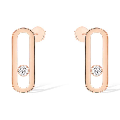 [⭐Reverie Jewels]MOVE UNO SMALL 1 DIAMOND EARRINGS