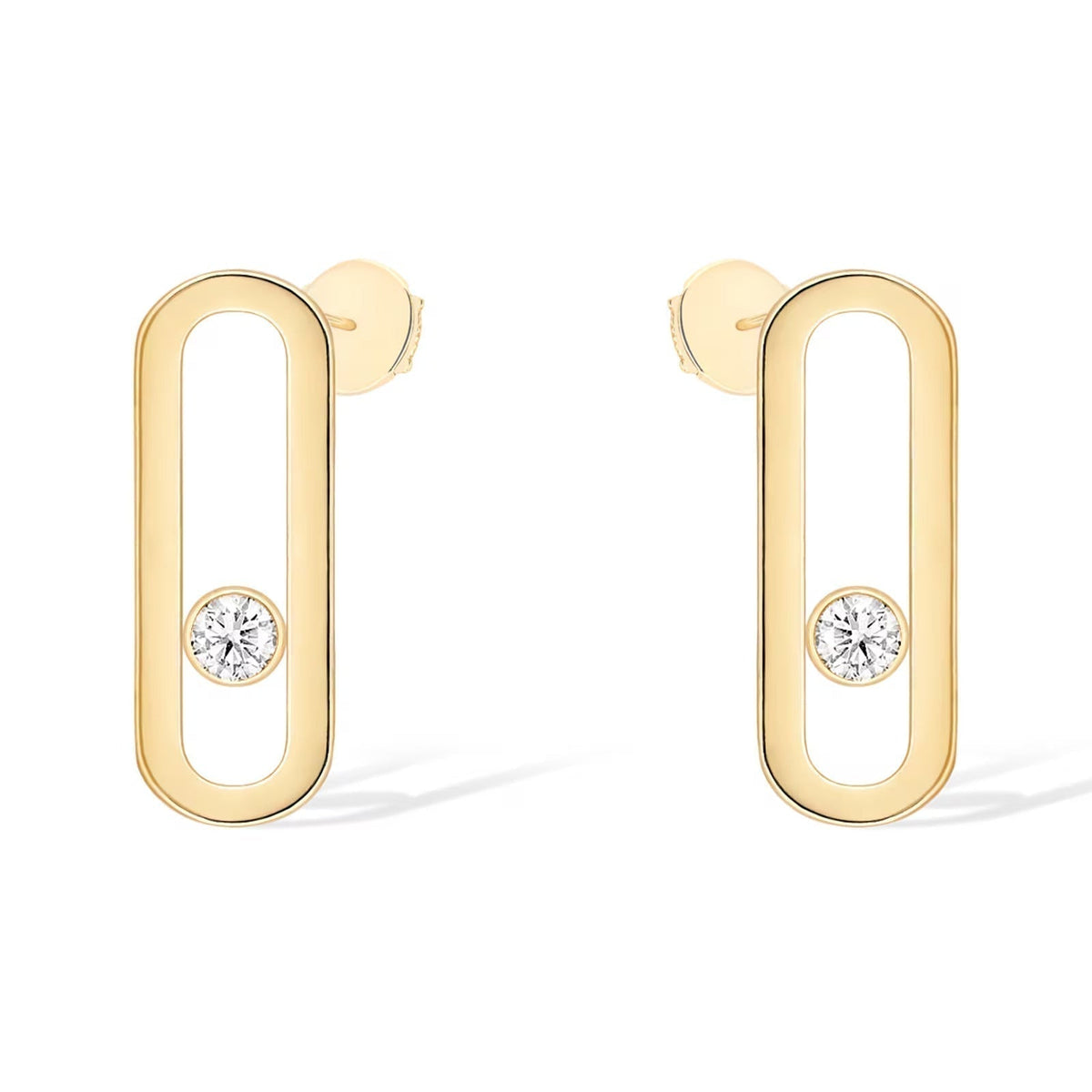 [⭐Reverie Jewels]MOVE UNO SMALL 1 DIAMOND EARRINGS