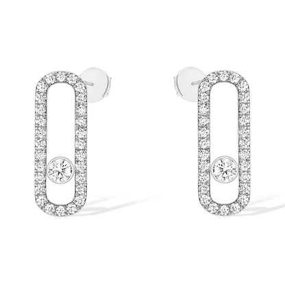 [⭐Reverie Jewels]MOVE UNO STUD DIAMOND PAVED EARRINGS