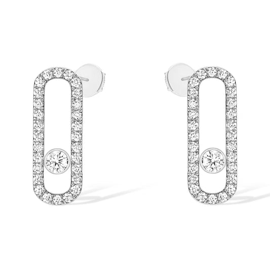 [⭐Reverie Jewels]MOVE UNO STUD DIAMOND PAVED EARRINGS