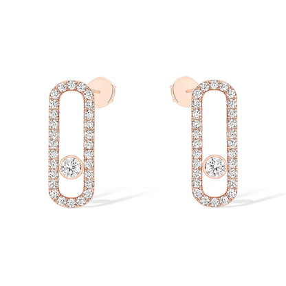 [⭐Reverie Jewels]MOVE UNO STUD DIAMOND PAVED EARRINGS
