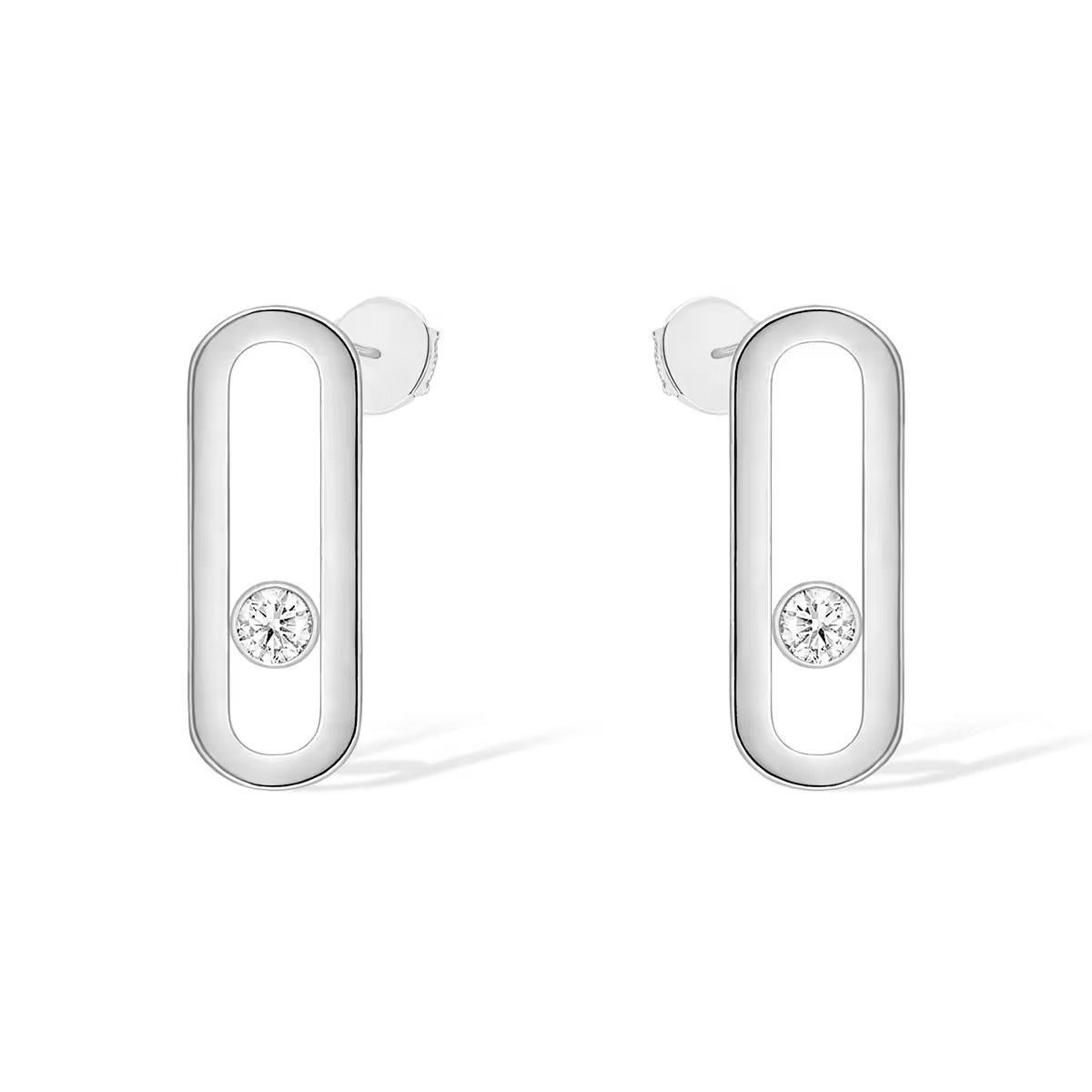 [⭐Reverie Jewels]MOVE UNO SMALL 1 DIAMOND EARRINGS