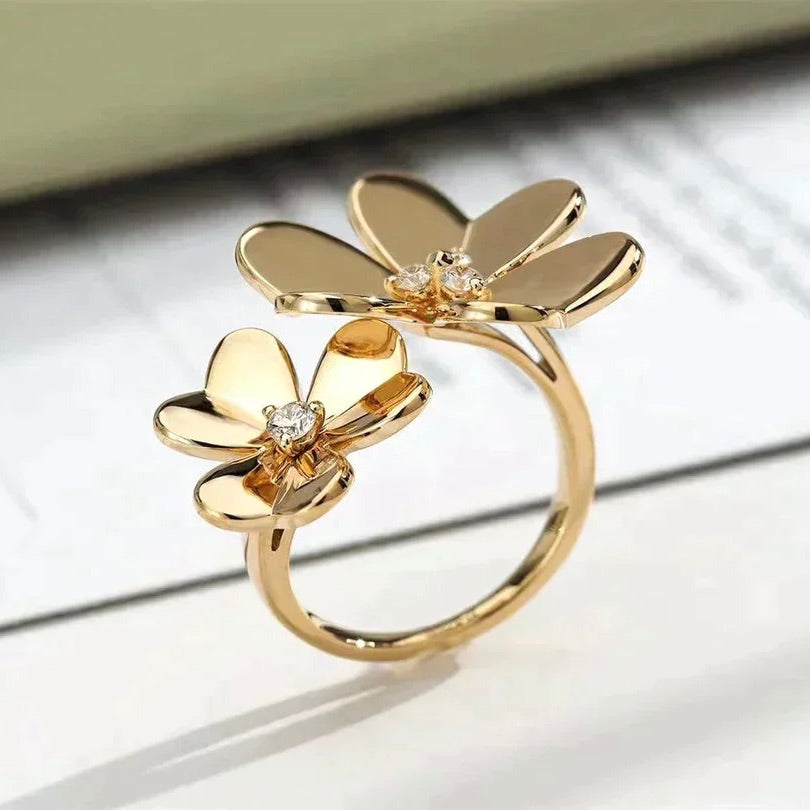 [⭐Reverie Jewels]CLOVER COMOS GOLD DIAMOND RING
