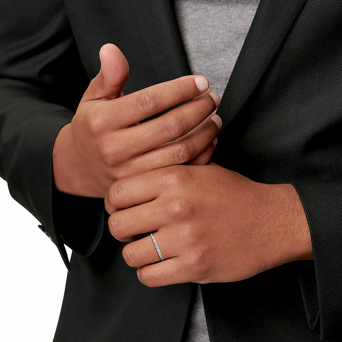 [Reverie Jewels]LOCK RING SILVER DIAMOND PAVED