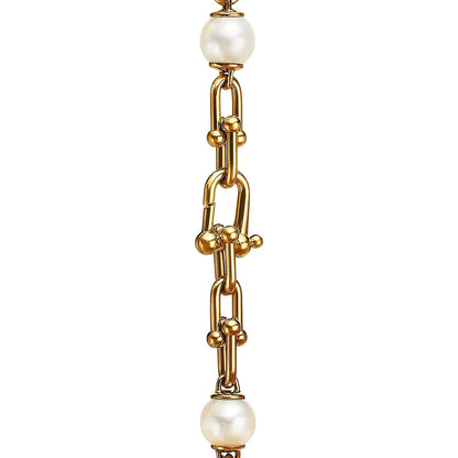 [Reverie Jewels]LINK BRACELET GOLD WITH FRESHWATER PEARLS