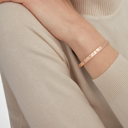 [⭐Reverie Jewels]ZERO 1 PINK GOLD 12 DIAMONDS BRACELET