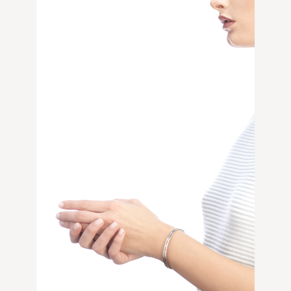 [⭐Reverie Jewels]ZERO 1 SPIRAL LOGO SILVER BRACELET