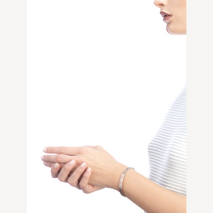[⭐Reverie Jewels]ZERO 1 SPIRAL LOGO SILVER BRACELET