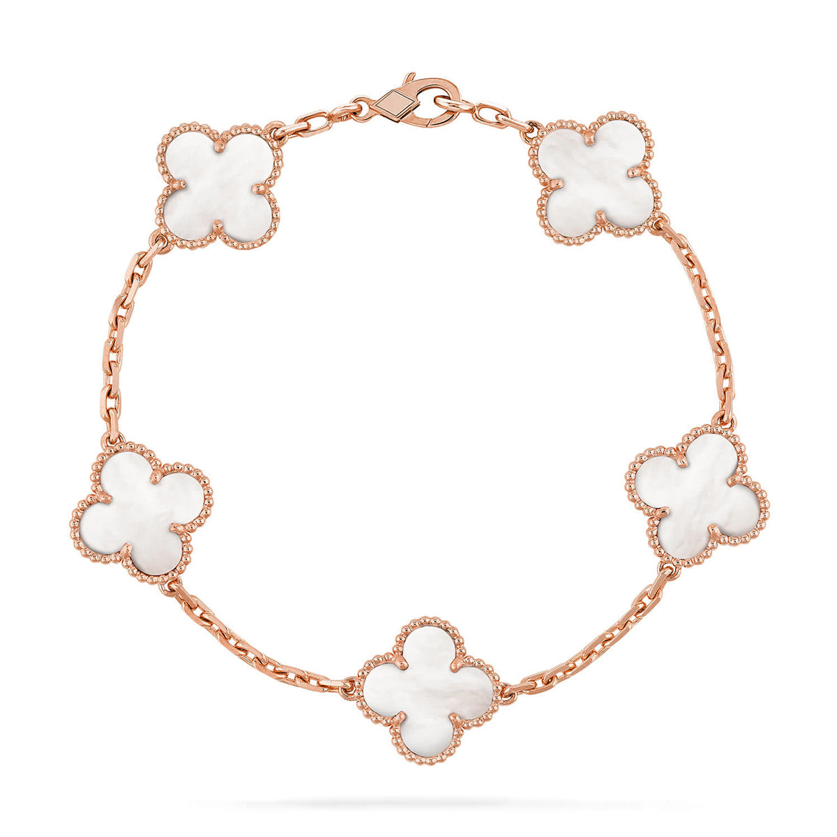 [⭐Reverie Jewels]CLOVER WHITE PEARL MOP 5 MOTIF BRACELET COLLECTION