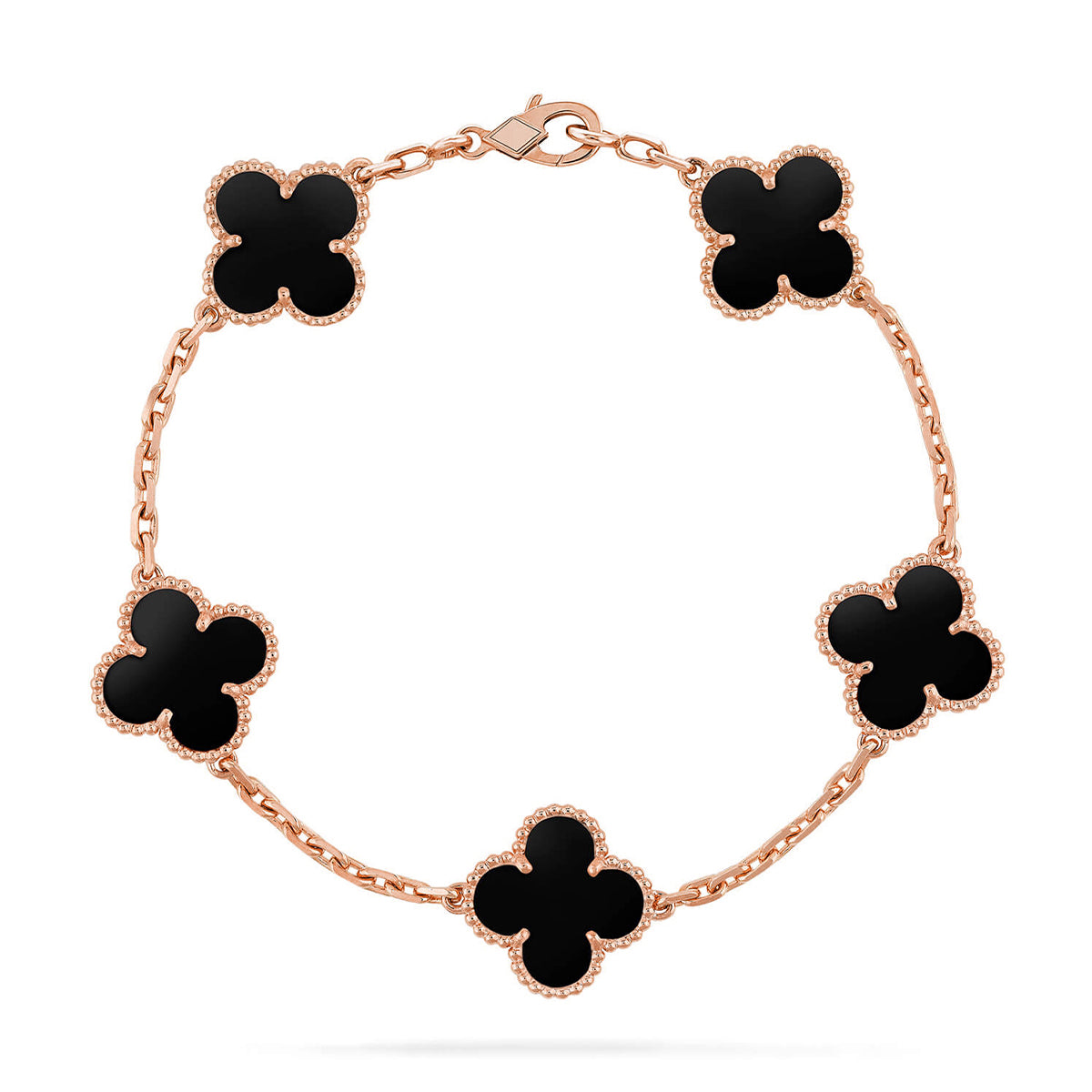 [⭐Reverie Jewels] CLOVER 5 MOTIF ONYXS BRACELET COLLECTION
