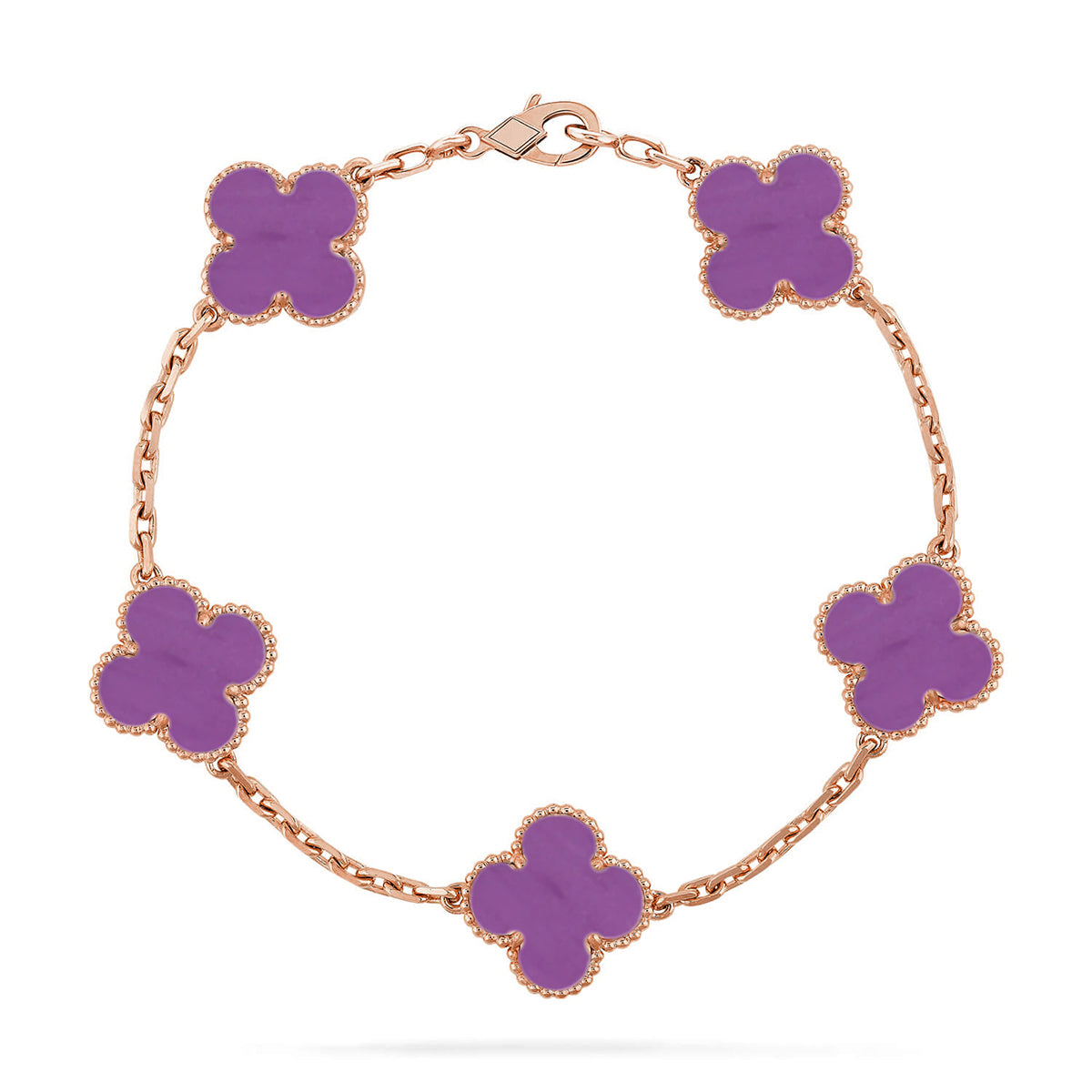 [⭐Reverie Jewels] CLOVER 5 MOTIF VIOLET BRACELET COLLECTION