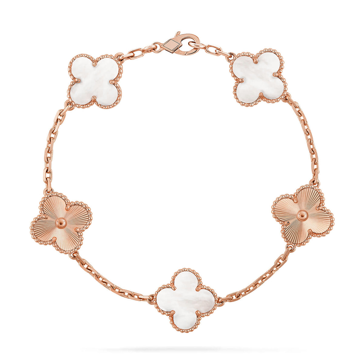 [⭐Reverie Jewels]CLOVER WHITE PEARL MOP 5 MOTIF BRACELET COLLECTION