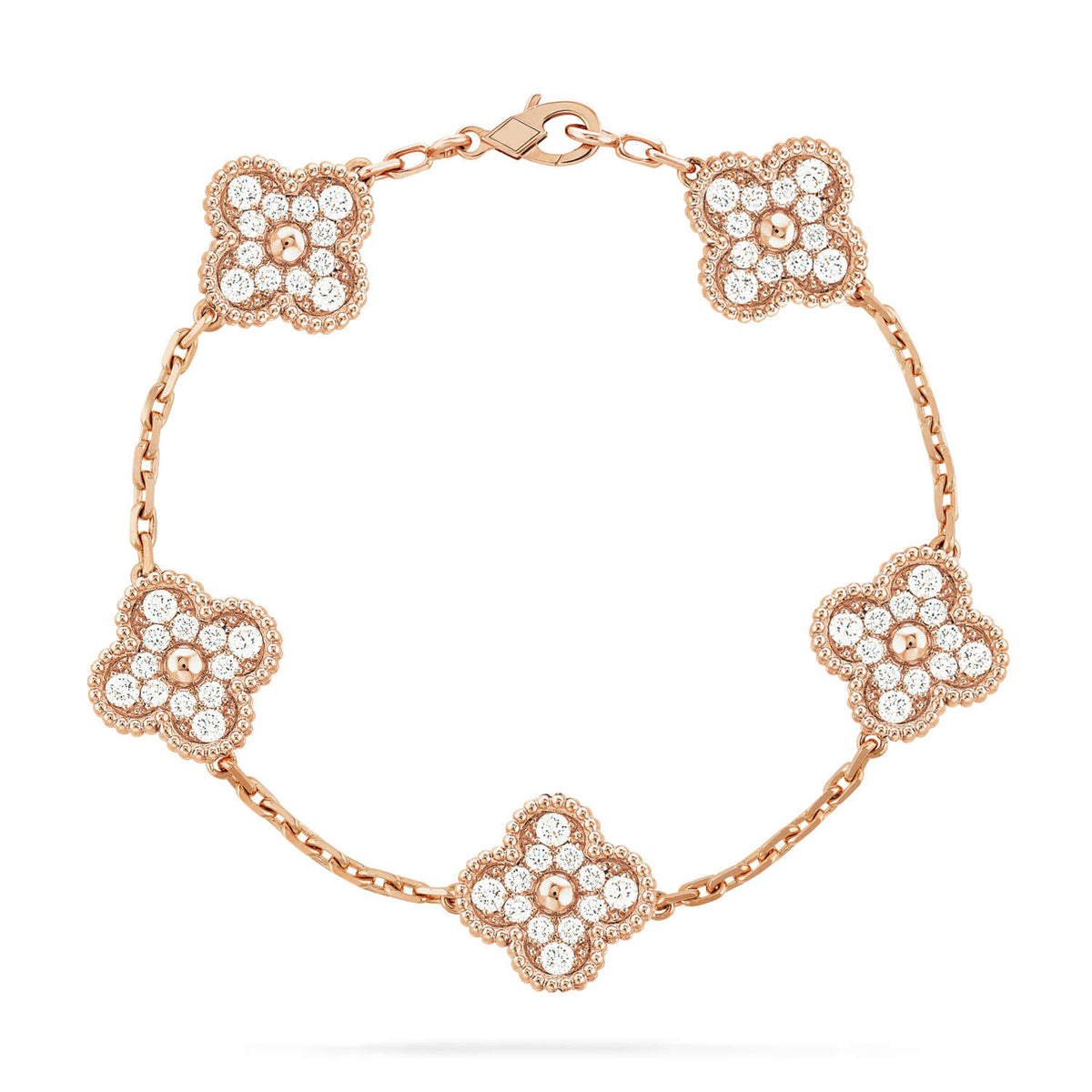 [⭐Reverie Jewels] CLOVER 5 MOTIF FULL DIAMOND BRACELET COLLECTION