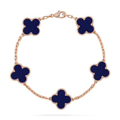 [⭐Reverie Jewels]CLOVER 5 MOTIF LAPIS LAZULI BRACELET COLLECTION