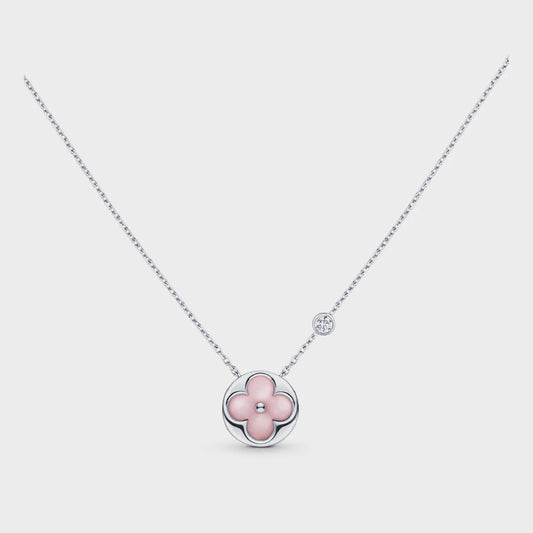 [⭐Reverie Jewels]SUN MOTIF PINK MOP SILVER BRACELET