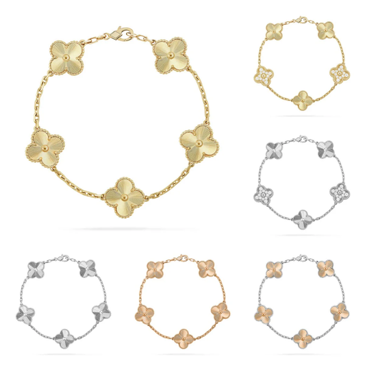 [⭐Reverie Jewels] CLOVER 5 MOTIF LASER BRACELET COLLECTION