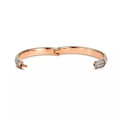 [Reverie Jewels]ATLAS X PINK GOLD DIAMOND PAVED BRACELET