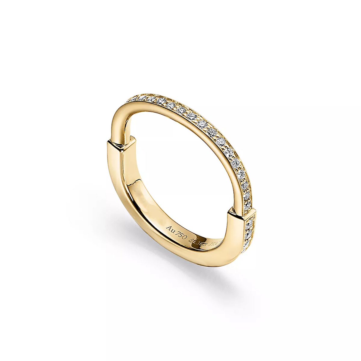 [Reverie Jewels]LOCK RING GOLD DIAMOND PAVED