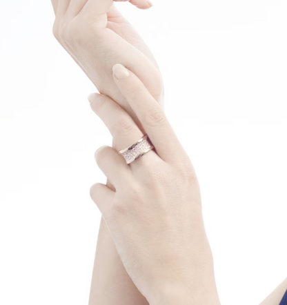 [⭐Reverie Jewels]ZERO 1 WITH PAVED DIAMONDS ON THE SPIRAL RING