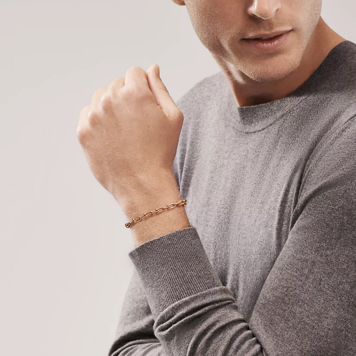 [Reverie Jewels]HARDWEAR SMALL LINK 26 MOTIF PINK GOLD BRACELET