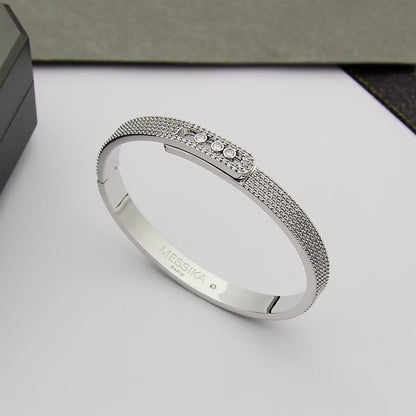 [⭐Reverie Jewels]Move Noa Full Pavé Diamond Bangle Bracelet