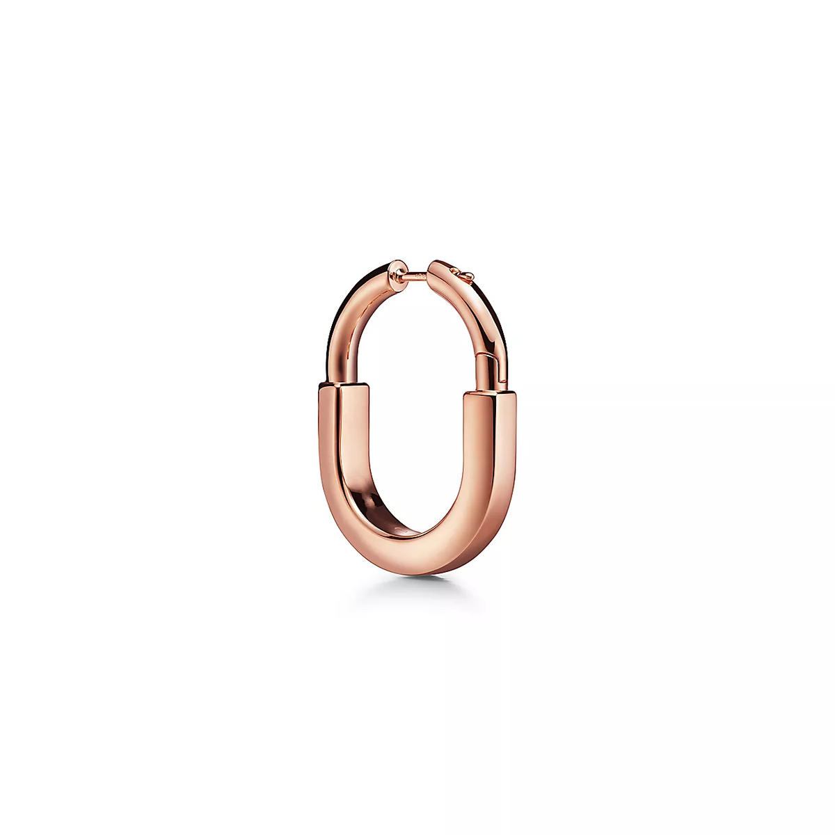 [Reverie Jewels]LOCK MEDIUM PINK DIAMOND PINK GOLD EARRINGS