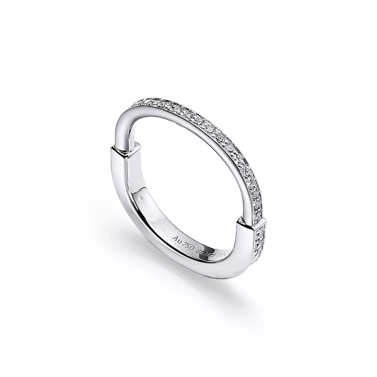 [Reverie Jewels]LOCK RING SILVER DIAMOND PAVED