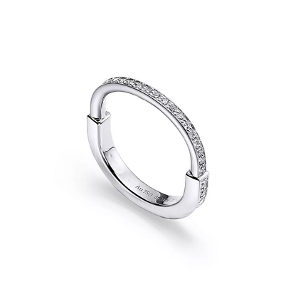 [Reverie Jewels]LOCK RING SILVER DIAMOND PAVED