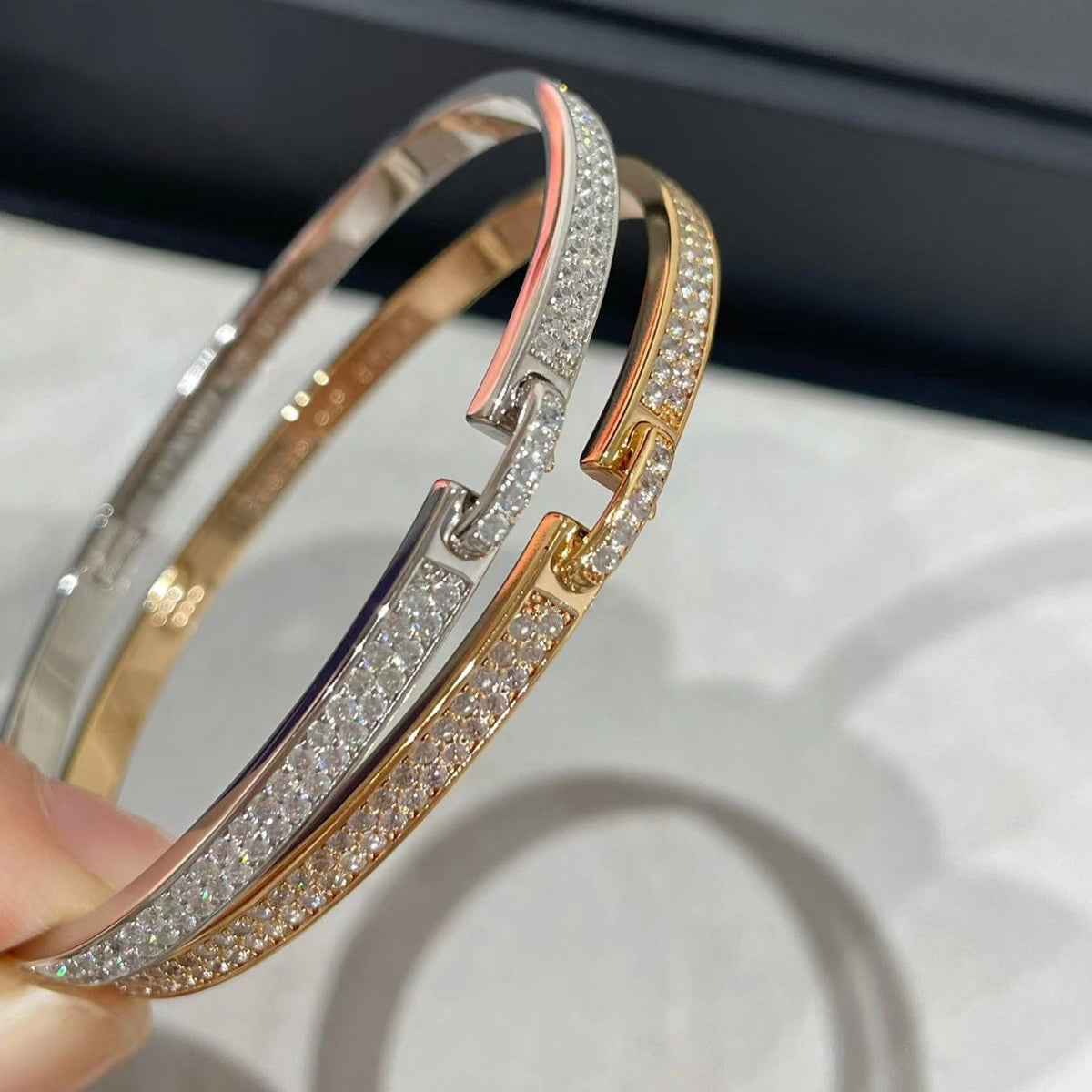 [⭐Reverie Jewels]LIENS VIDENCE DIAMOND PAVED BRACELET