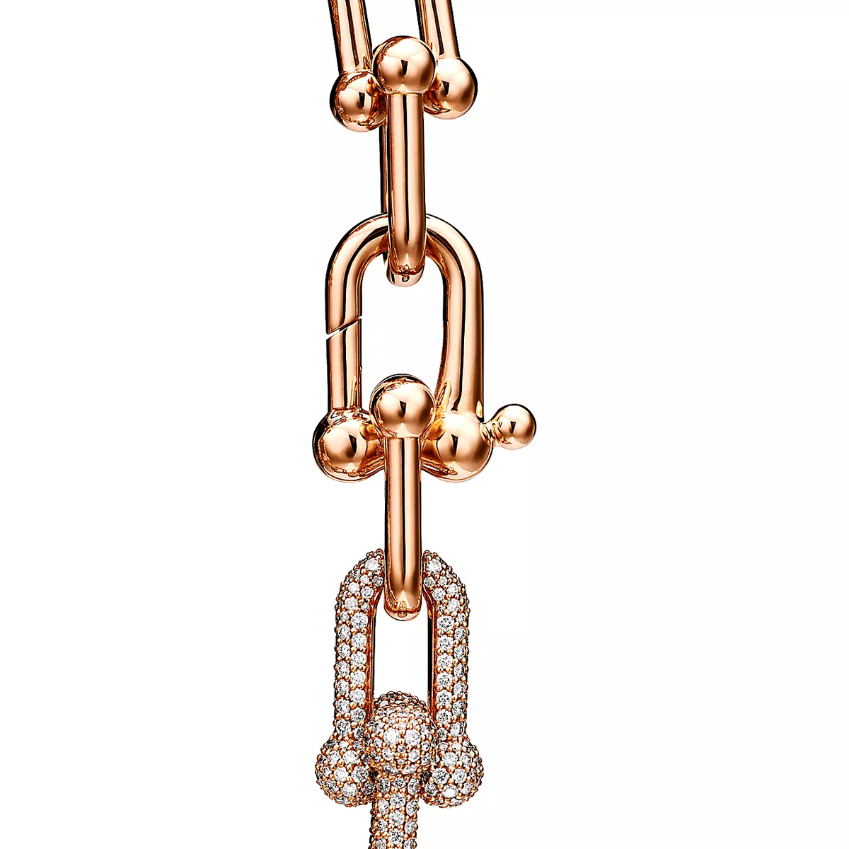 [Reverie Jewels]HARDWEAR LARGE LINK PINK GOLD PAVED DIAMOND BRACELET