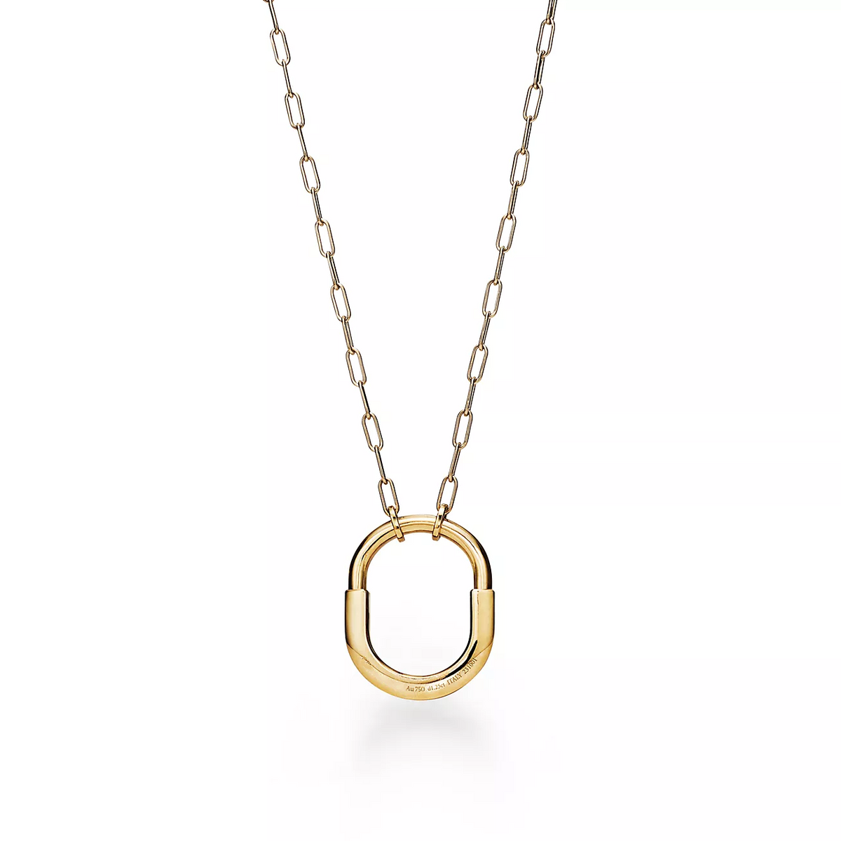 [Reverie Jewels]LOCK NECKLACE MEDIUM PENDANT GOLD PAVED DIAMONDS