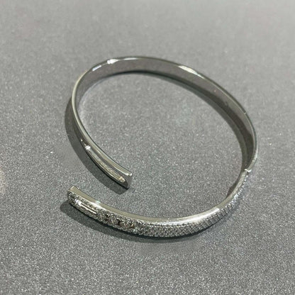[⭐Reverie Jewels]Move Noa Rose Gold Pavé Diamond Bangle Bracelet
