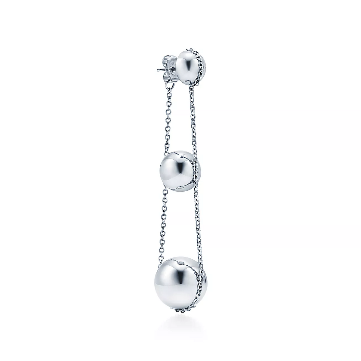 [Reverie Jewels]TRIPLE DROP SILVER EARRINGS