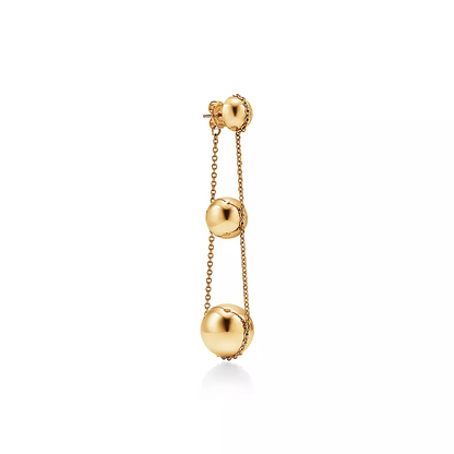 [Reverie Jewels]TRIPLE DROP GOLD EARRINGS
