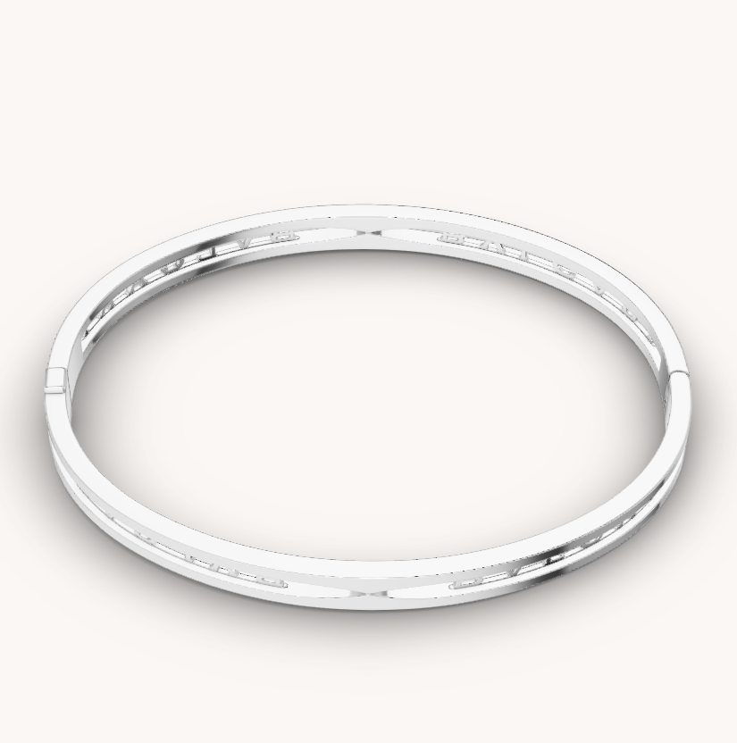 [⭐Reverie Jewels]ZERO 1 SPIRAL LOGO SILVER BRACELET